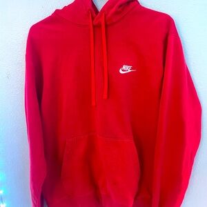 Red Nike hoodie